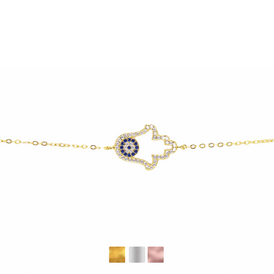 Hamsa Fatima Hand Evil Lucky Evil Eye Bracelet