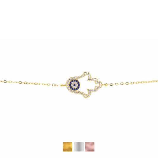 Hamsa Fatima Hand Evil Lucky Evil Eye Bracelet