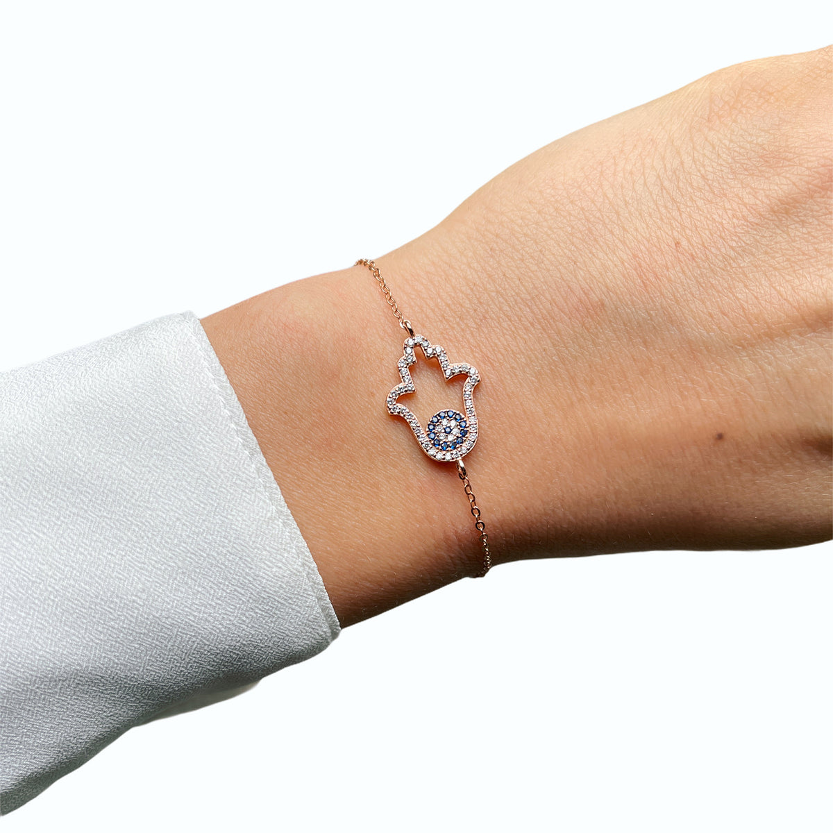 Hamsa Fatima Hand Evil Lucky Evil Eye Bracelet