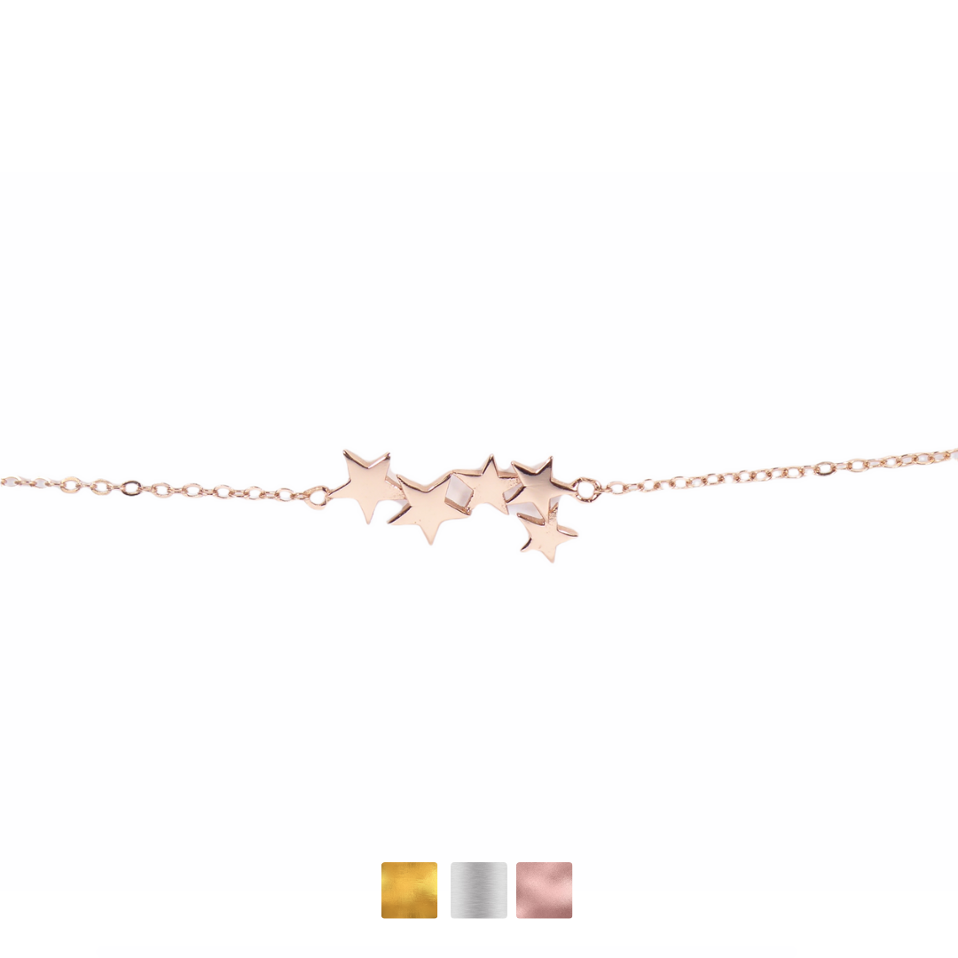 Plain Five Stars Bracelet