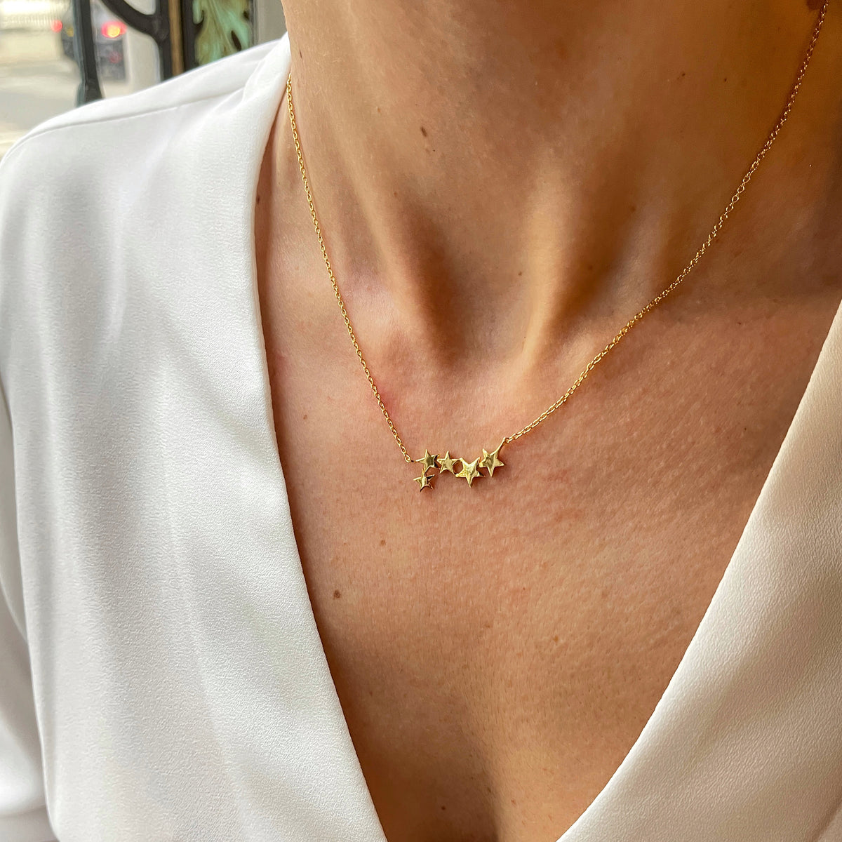 Plain Five Stars Necklaces