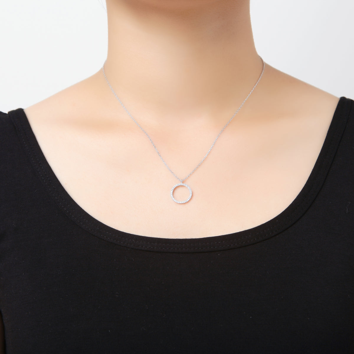 Rainbow Circle CZ Necklaces