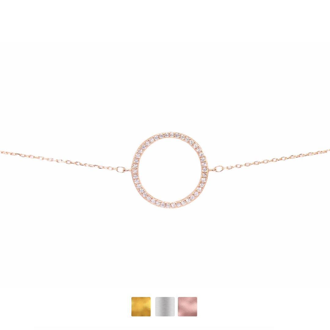Large Halo Bracelet Cz