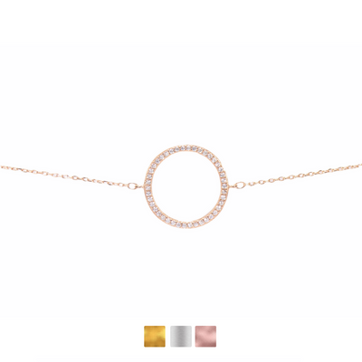 Large Halo Bracelet Cz