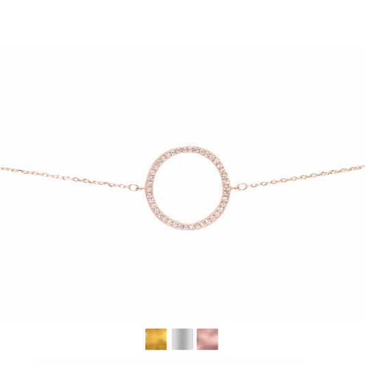 Large Halo Bracelet Cz