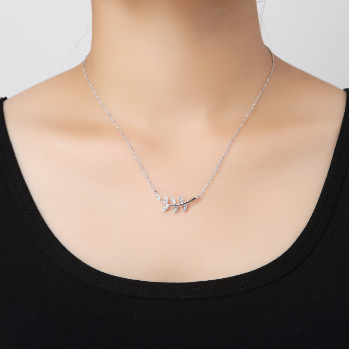 Leaf Cz Necklaces
