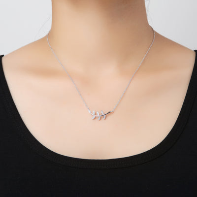 Leaf Cz Necklaces
