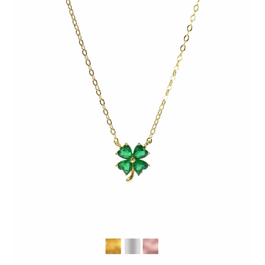 Green Celtic Clover Necklaces