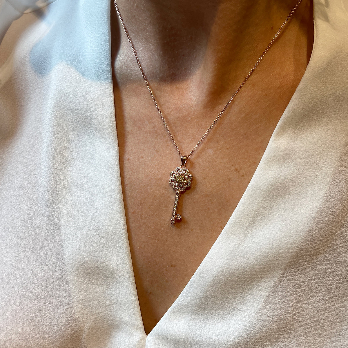 Key Round Necklaces