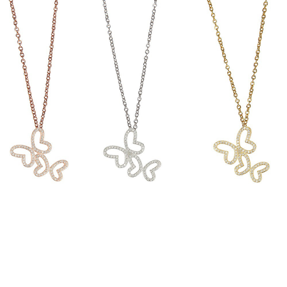 Double Butterfly Necklaces