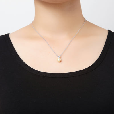 Faux Pearl & CZ Necklace