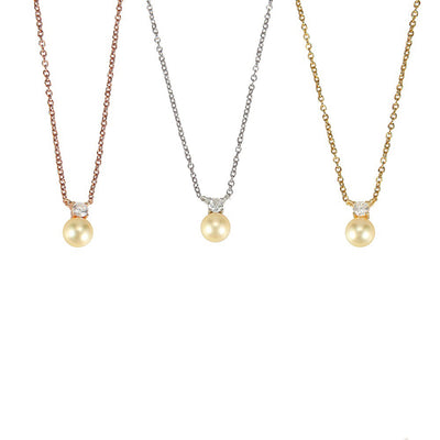 Faux Pearl & CZ Necklace