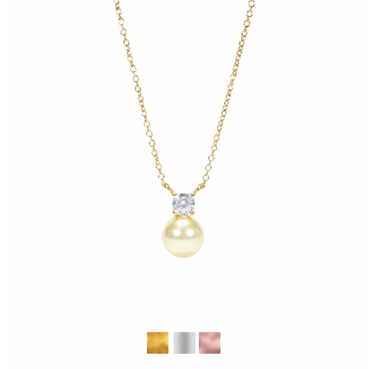 Faux Pearl & CZ Necklace