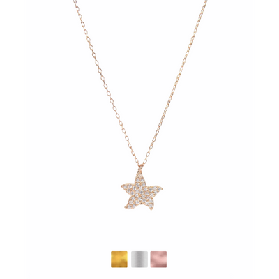 Sea Star Cz Necklaces