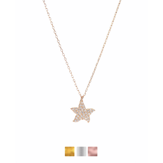 Sea Star Cz Necklaces