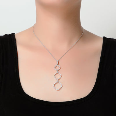 Triple Square Necklaces
