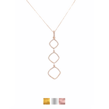 Triple Square Necklaces