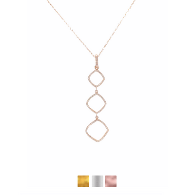 Triple Square Necklaces