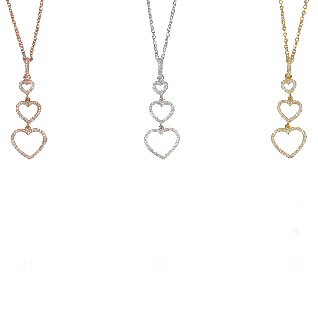 Triple Heart Necklaces
