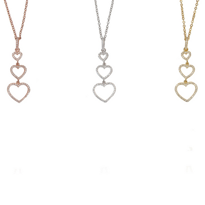 Triple Heart Necklaces