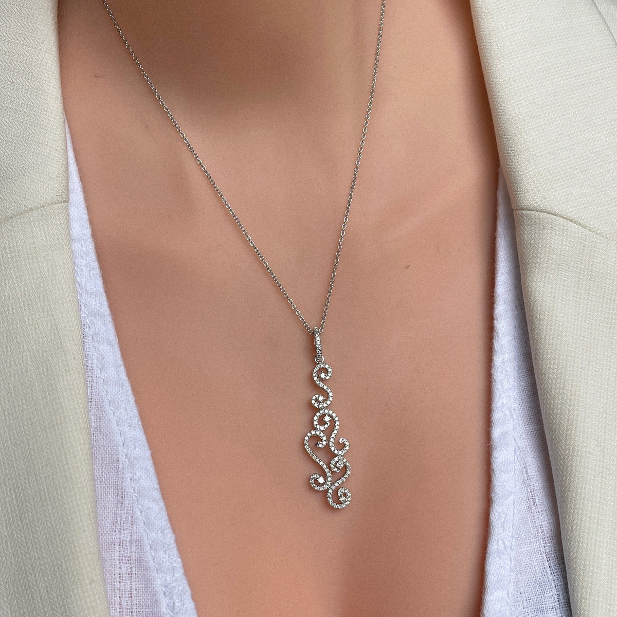 Large Ivy Cz Necklaces