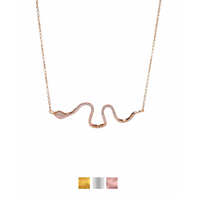 Large Snake CZ Necklaces