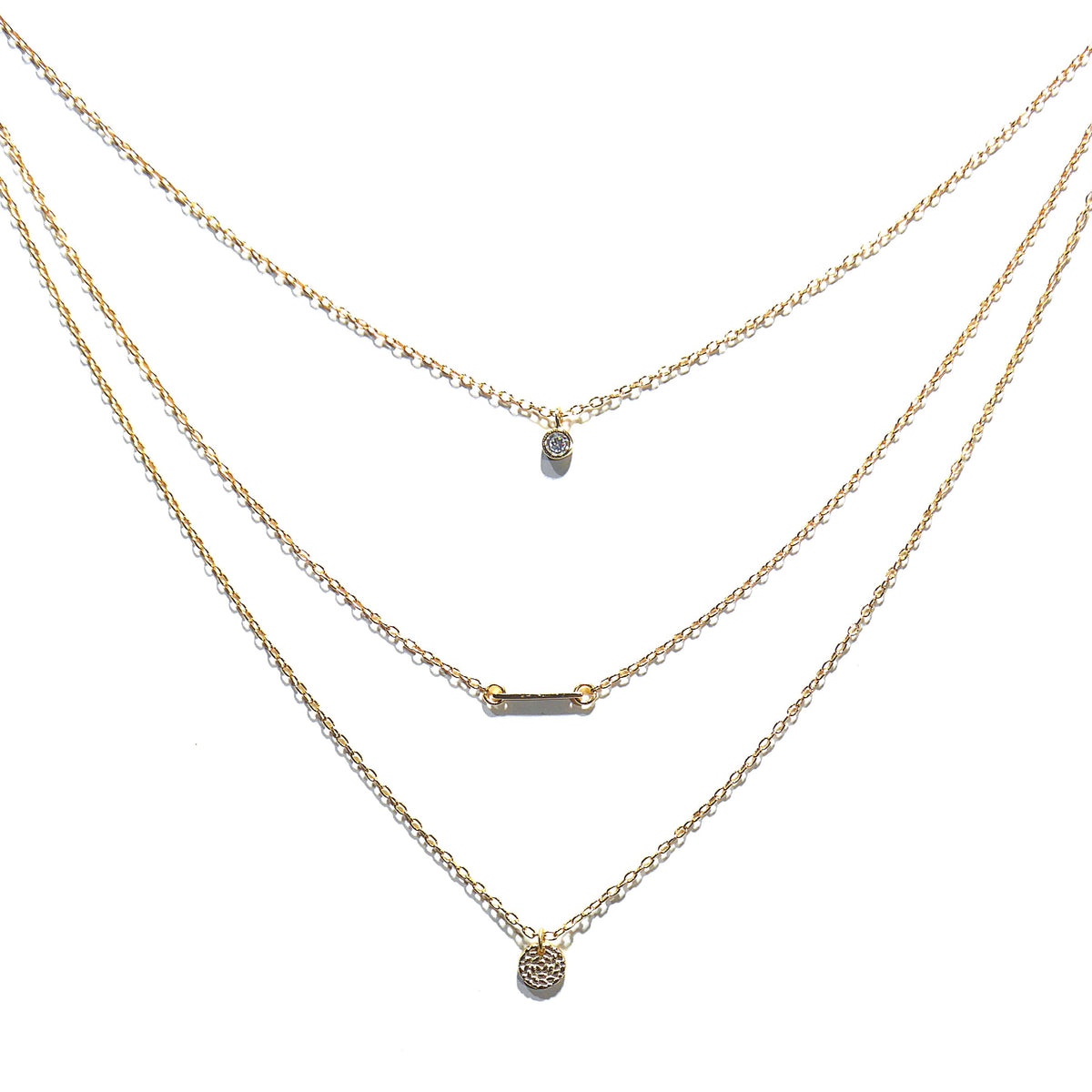 Three Lane Geometric Necklaces