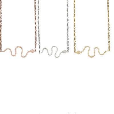 Large Snake CZ Necklaces