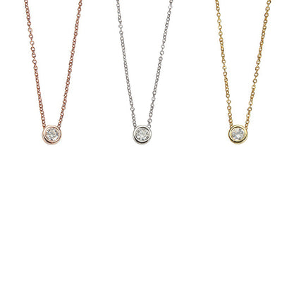 Solitaire Cz Necklaces