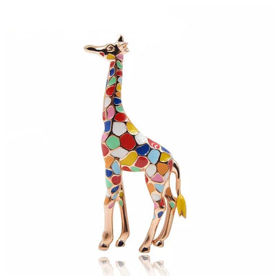 Enamel Giraffe Brooch / Pin