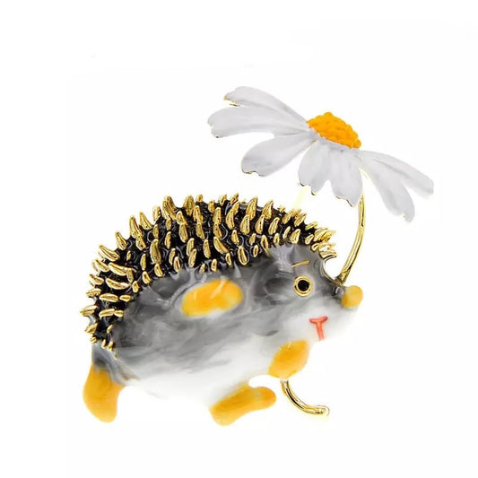 Enamel Hedgehog Brooch / Pin