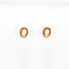 British Vintage Cameo Stud Earrings, 9ct Solid Yellow Gold