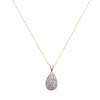 British Vintage Diamond Drop Necklace , 9k