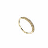 British Vintage Diamond Half Eternity Ring , 9K Solid Yellow Gold ( UK O - US 7 - EU 55 )