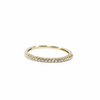 British Vintage Diamond Half Eternity Ring , 9K Solid Yellow Gold ( UK O - US 7 - EU 55 )