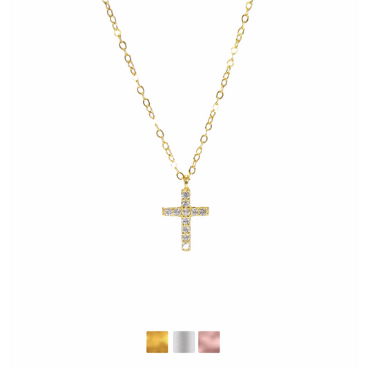 Cross Cz Necklaces