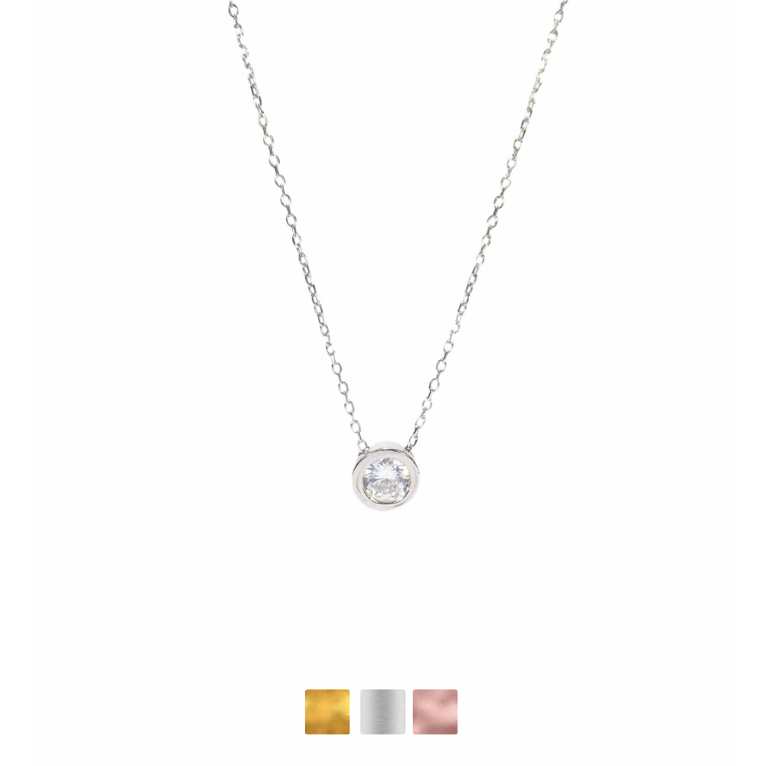 Solitaire Cz Necklaces