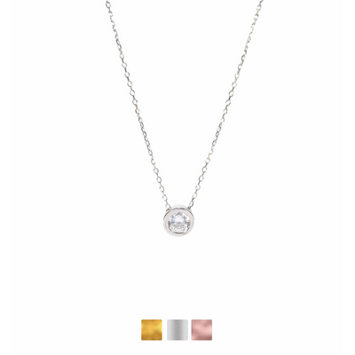 Solitaire Cz Necklaces