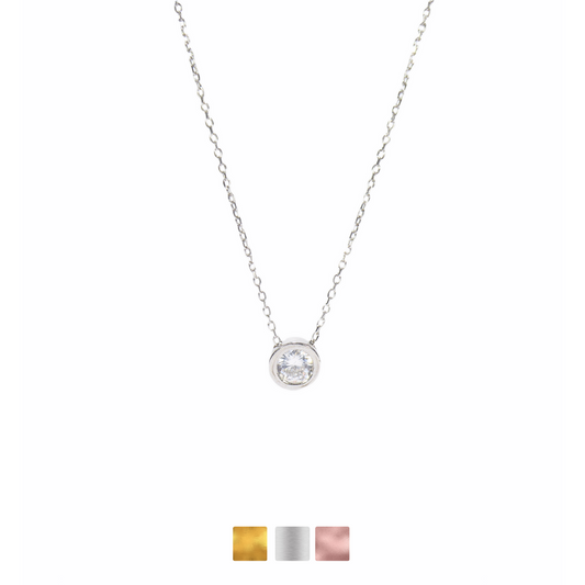 Solitaire Cz Necklaces