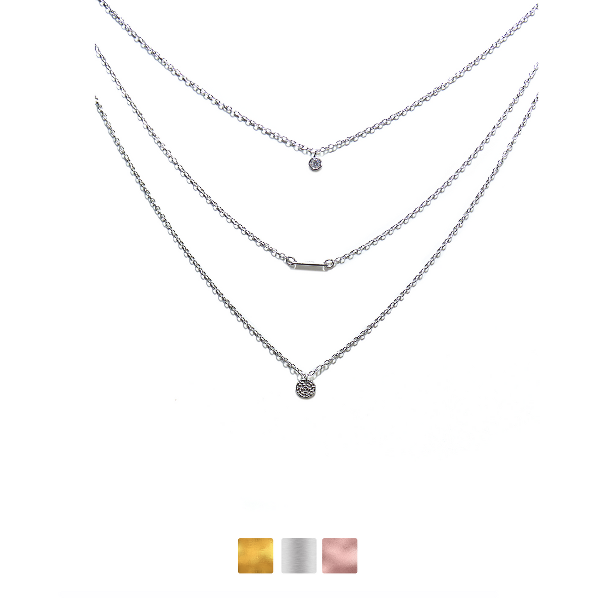 Three Lane Geometric Necklaces