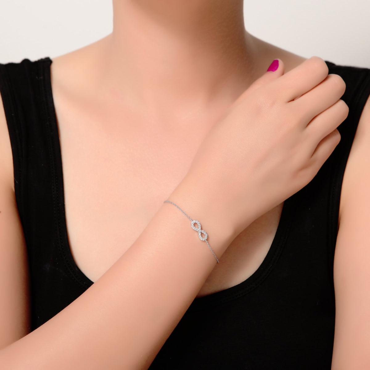 Small Infinity Bracelet Cz