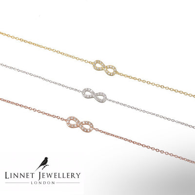 Small Infinity Bracelet Cz