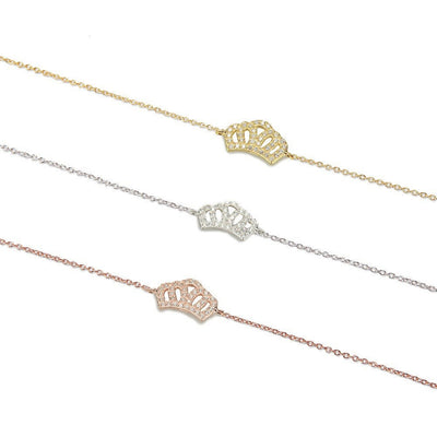Crown Bracelet Cz