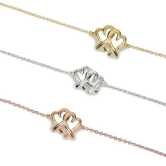 Plain Double Heart Bracelet