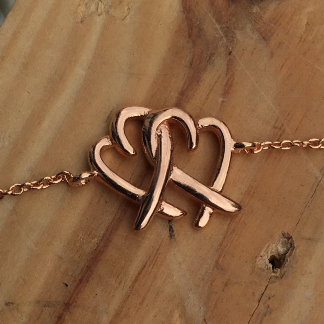 Plain Double Heart Bracelet