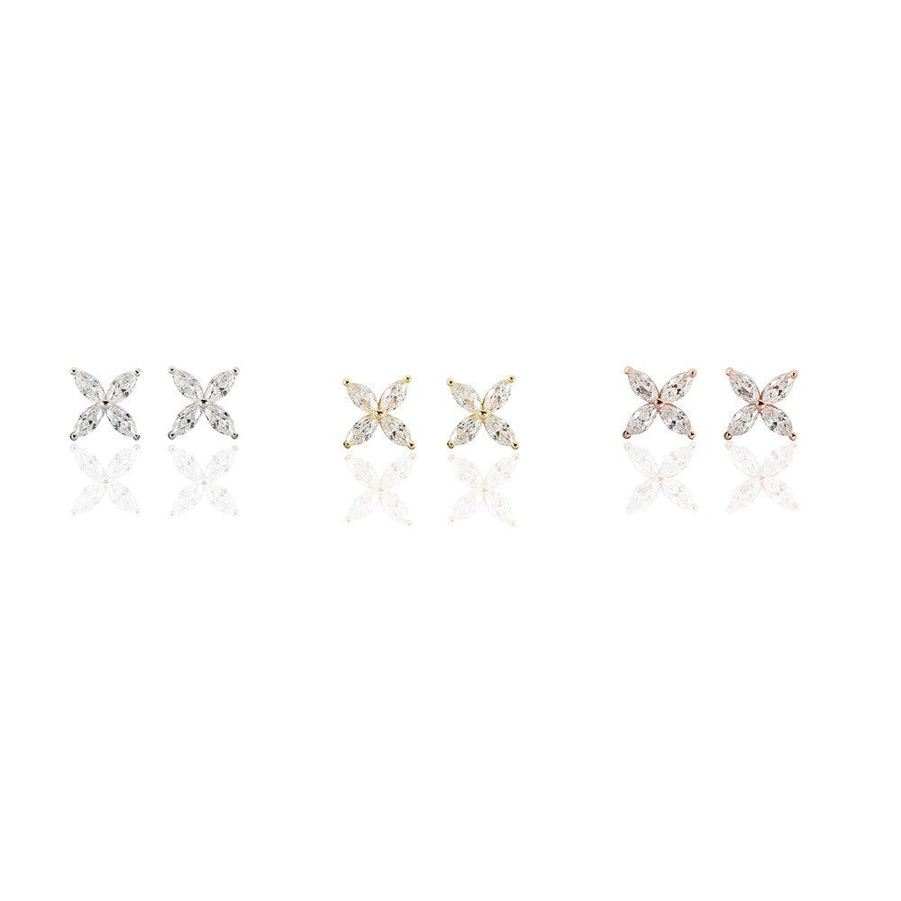 Four Leaves Clover Stud Earrings
