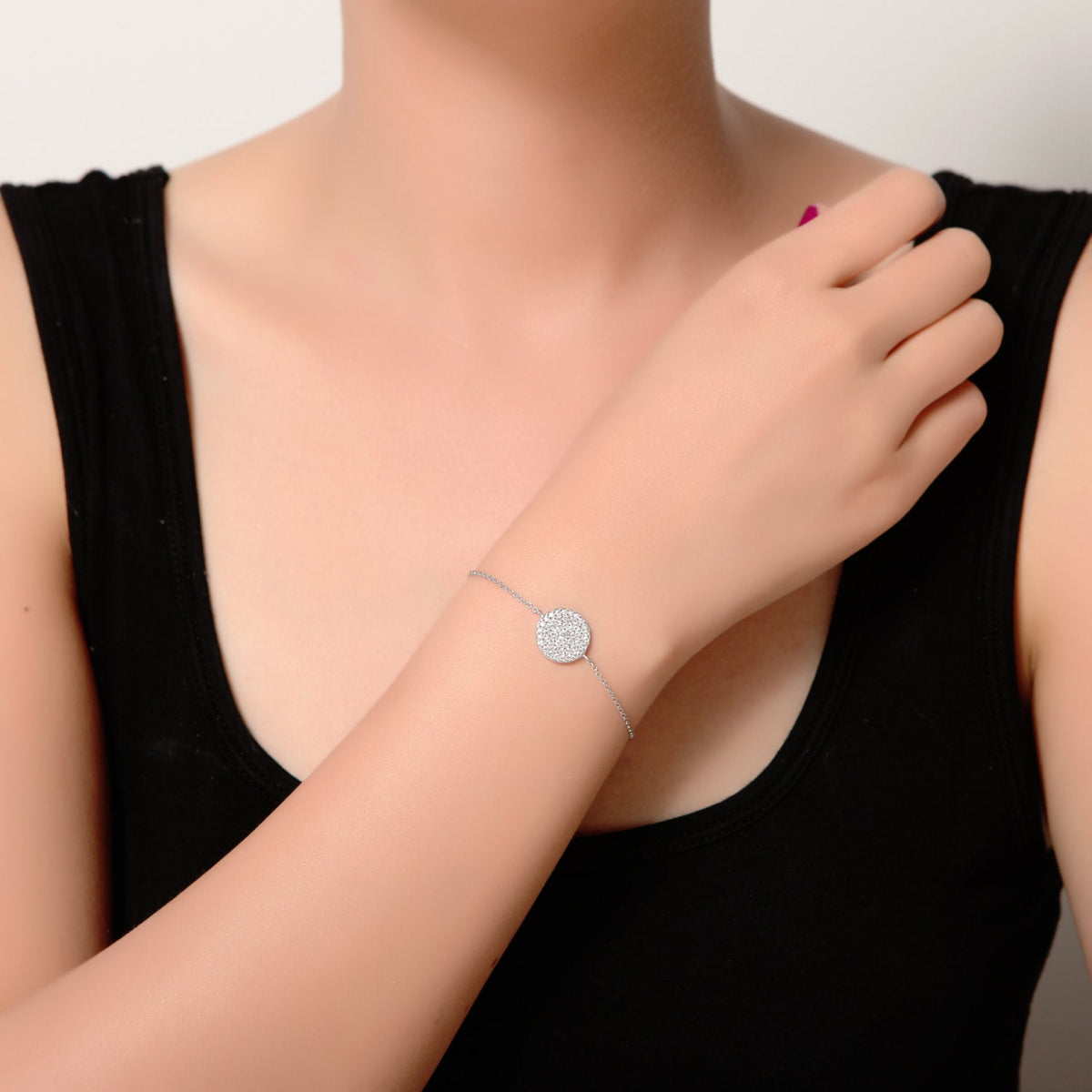 Disc Bracelet CZ
