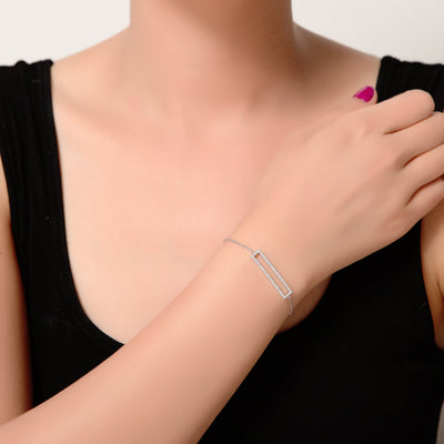 Rectangle Bracelet Cz