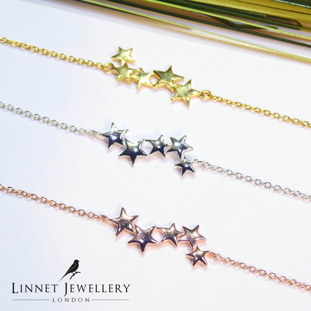 Plain Five Stars Bracelet