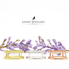 Linked Double Band Ring